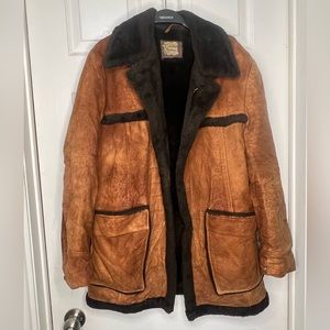 Real leather brand light suede fall/winter coat size M